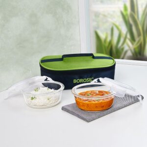 borosil klip n store lunchbox with bag